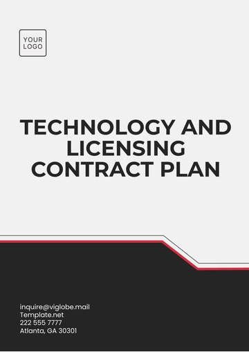 Free Technology and Licensing Contract Plan Template to Edit Online
