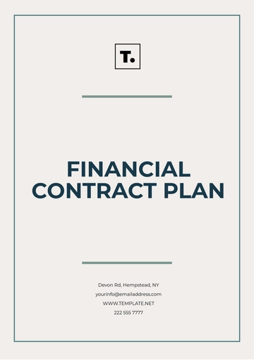 Free Financial Contract Plan Template to Edit Online