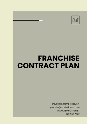 Free Franchise Contract Plan Template to Edit Online