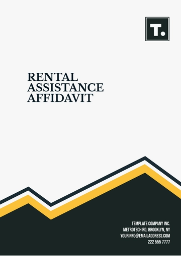 Free Rental Assistance Affidavit Template to Edit Online