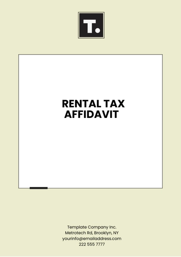 Free Rental Tax Affidavit Template to Edit Online