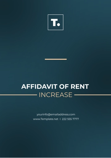 Free Affidavit of Rent Increase Template to Edit Online