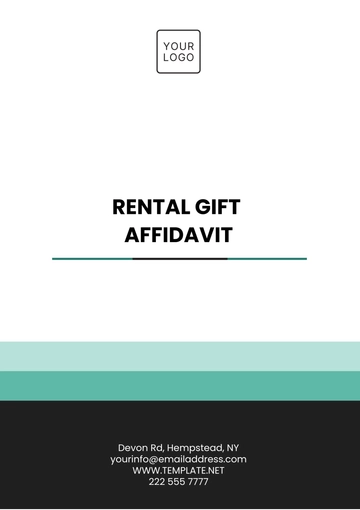 Free Rental Gift Affidavit Template to Edit Online