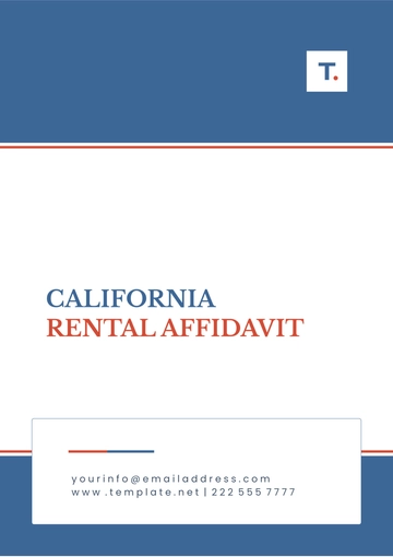 Free California Rental Affidavit Template to Edit Online