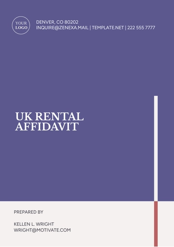 Free UK Rental Affidavit Template to Edit Online