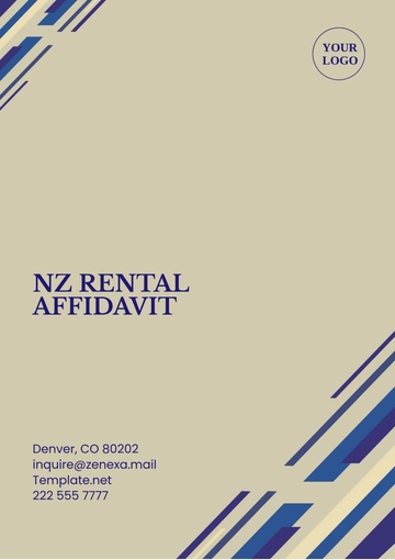 Free NZ Rental Affidavit Template to Edit Online
