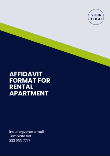 Free Affidavit Format for Rental Apartment Template to Edit Online