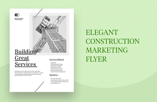 Elegant Construction Marketing Flyer Template