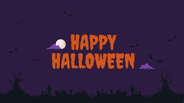 Free Purple and Black Halloween Background Template to Edit Online