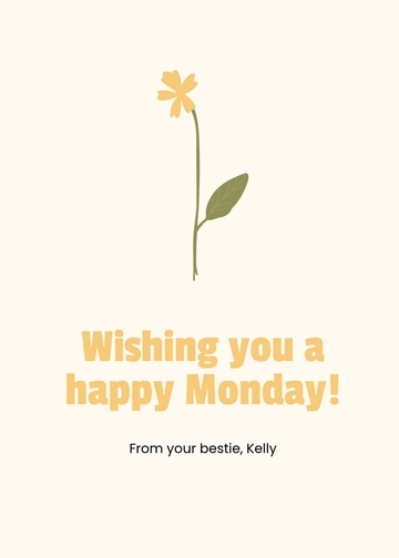 Free Happy Monday Template to Edit Online