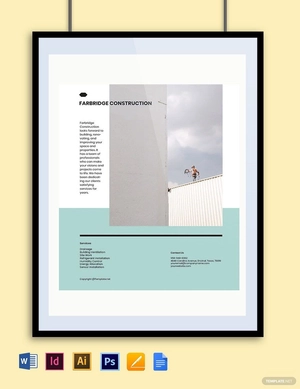 Minimalist Construction Marketing Flyer Template