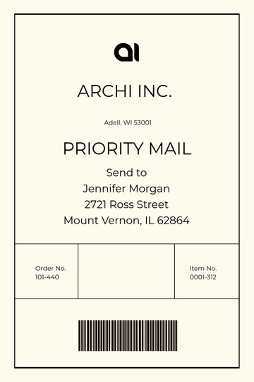 Free Professional Shipping Label Template to Edit Online