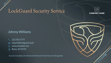 Free Security Service Card Template to Edit Online