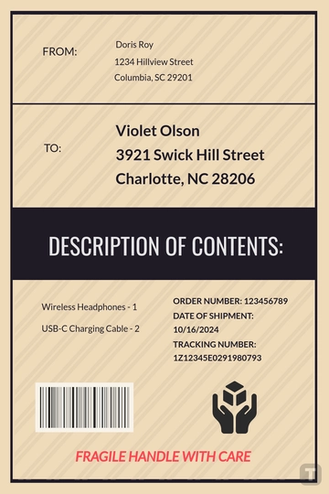 Free Vintage Shipping Label Template to Edit Online