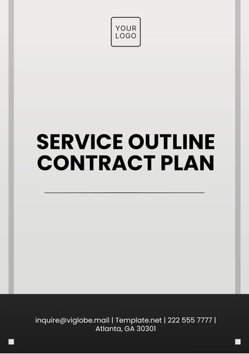 Free Service Outline Contract Plan Template to Edit Online