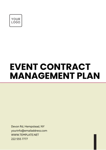 Free Event Contract Management Plan Template to Edit Online