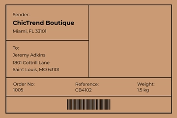 Free Printable Shipping Label Template to Edit Online