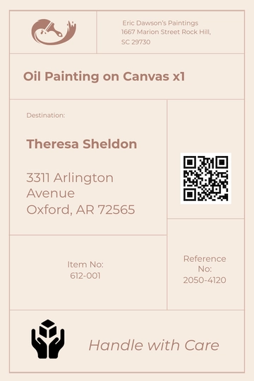 Free Delivery Shipping Label Template to Edit Online