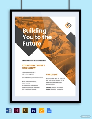 Commercial Construction Marketing Flyer Template
