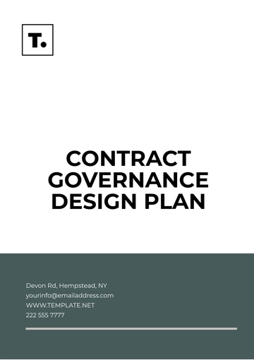 Free Contract Governance Design Plan Template to Edit Online
