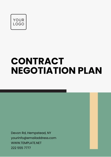 Free Contract Negotiation Plan Template to Edit Online
