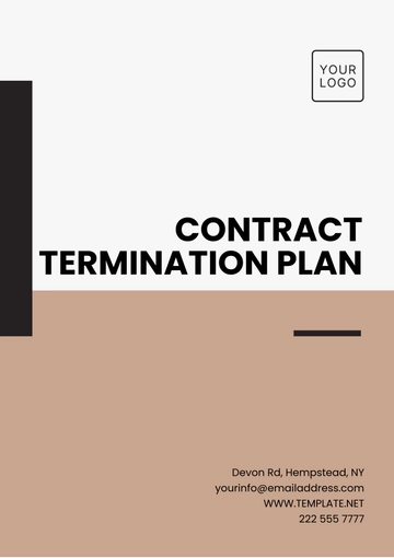 Free Contract Termination Plan Template to Edit Online