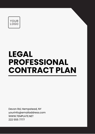Free Legal Professional Contract Plan Template to Edit Online