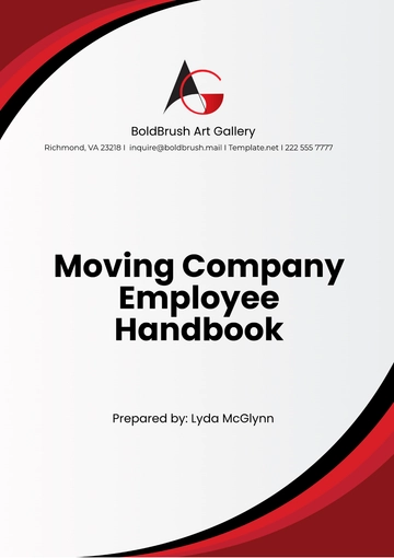 Free Moving Company Employee Handbook Template to Edit Online