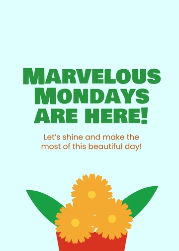 Free Marvelous Monday Template to Edit Online