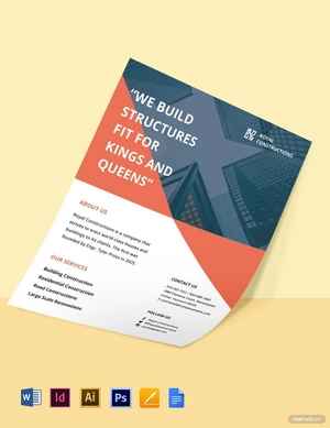 Construction & Renovation Advertisement Flyer Template