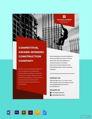 Construction Tender Flyer Template