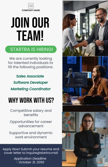 Free Job Opening Post Template to Edit Online