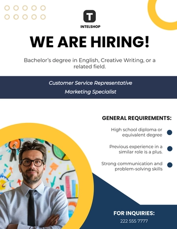 Free Job Listing Flyer Template to Edit Online