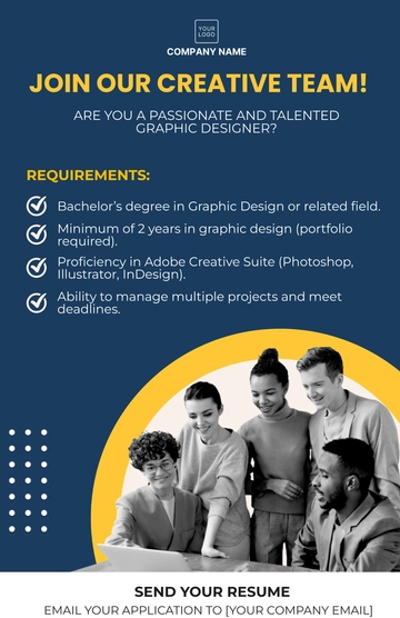 Free Job Requirements Poster Template to Edit Online