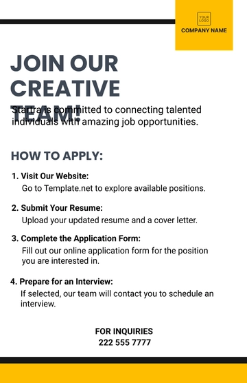 Free Application Guidelines Poster Template to Edit Online