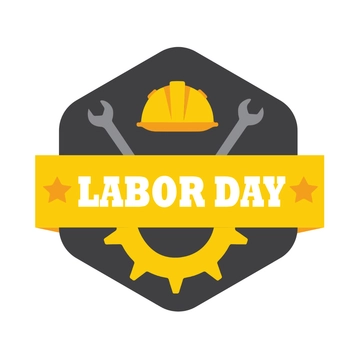 Free Labor Day Badge Clipart to Edit Online