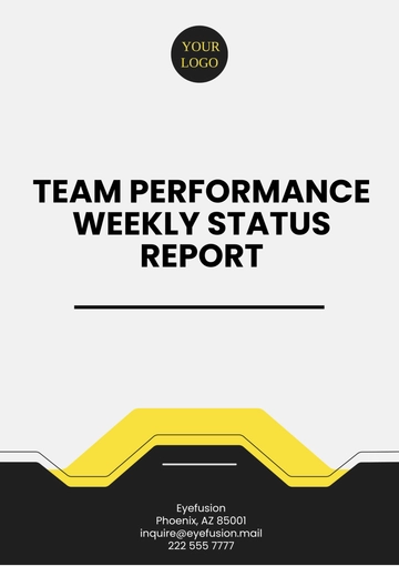 Free Team Performance Weekly Status Report Template to Edit Online
