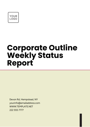 Free Corporate Outline Weekly Status Report Template to Edit Online