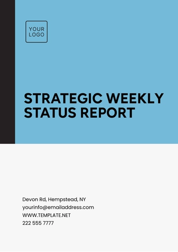 Free Strategic  Weekly Status Report Template to Edit Online