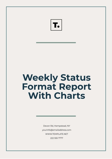Free Weekly Status Format Report Template with Charts to Edit Online