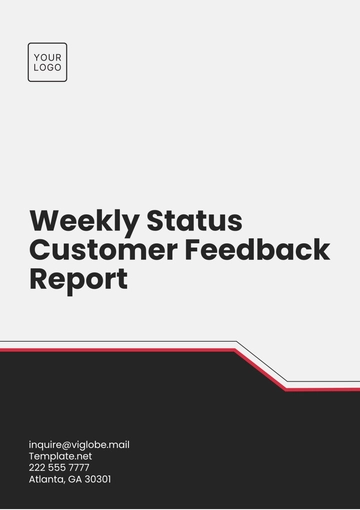 Free Weekly Status Customer Feedback Report Template to Edit Online