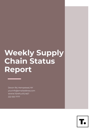 Free Weekly Supply Chain Status Report Template to Edit Online