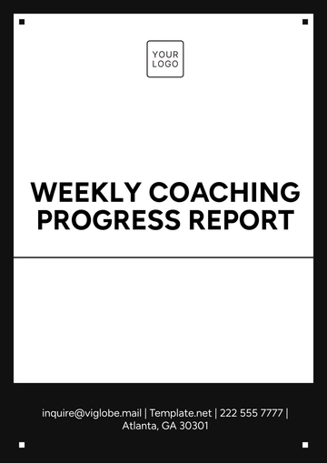 Free Weekly Coaching Progress Report Template to Edit Online
