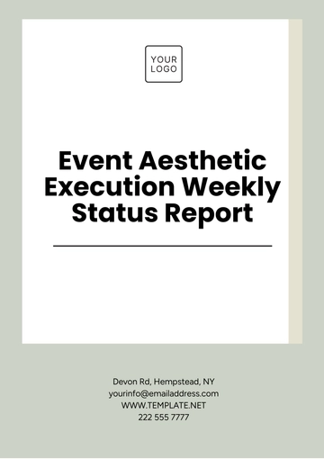 Free Event Aesthetic Execution Weekly Status Report Template to Edit Online