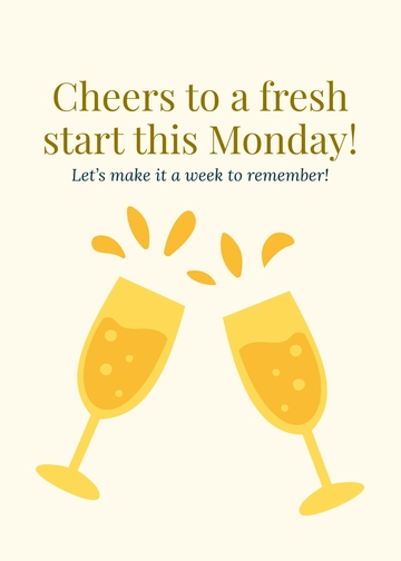 Free Fresh Start Monday Template to Edit Online