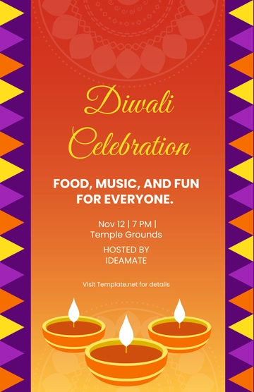 Free Diwali Celebration Template to Edit Online