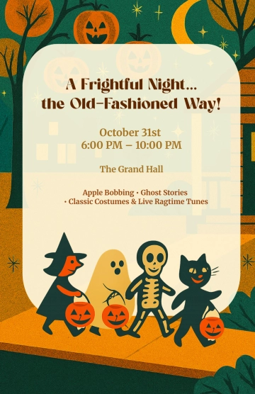 Free Vintage Halloween Poster Template to Edit Online