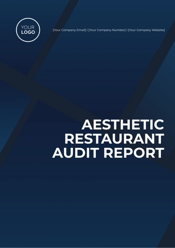 Free Aesthetic Restaurant Audit Report Template to Edit Online