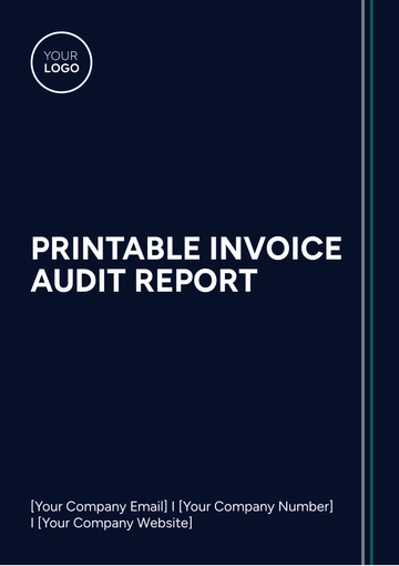 Free Printable Invoice Audit Report Template to Edit Online