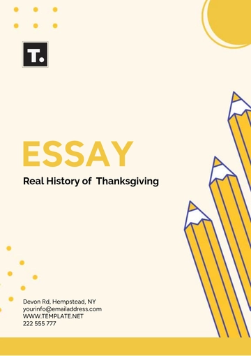 Free Real History of Thanksgiving Template to Edit Online
